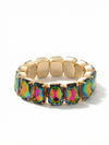 7 Inch Emerald Cut Stretch Bracelet