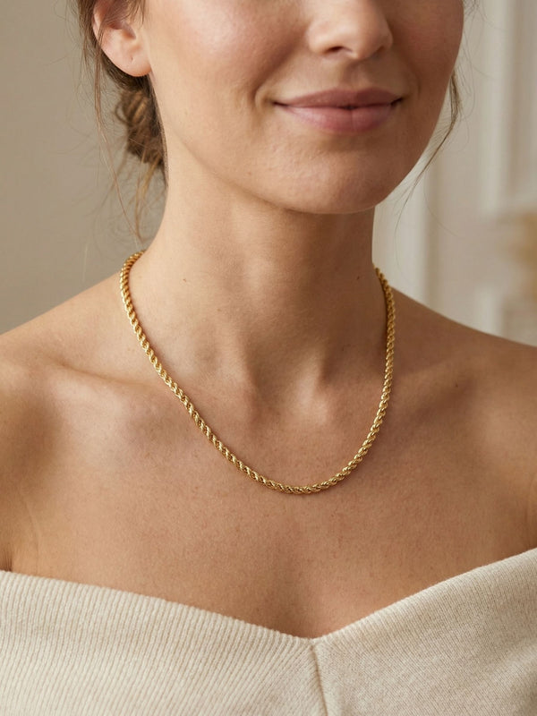 Classic Gold-Tone Rope Chain Necklace | Sorrelli