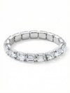 7 Inch Easton Emerald Cut Stretch Bracelet