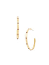 Mini Crystal Embellished Hoop Earrings