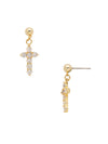 Crystal Cross Dangle Earrings