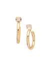 Keeley Emerald Cut Hoop Earrings