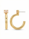 Keeley Emerald Cut Hoop Earrings