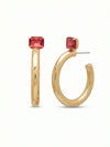 Keeley Emerald Cut Hoop Earrings
