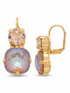 Cushion-Cut Round Dangle Earrings