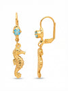 Seahorse Studded Dangle Earrings