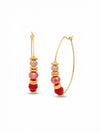 Asbury Beaded Hoop Earrings