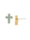 Carly Cross Stud Earrings