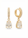 Perfect Pear Embellished Huggie Hoop Earrings