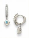 Crystal Stud Embellished Huggie Hoop Earrings