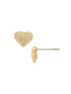 Mini Pave Heart Stud Earrings