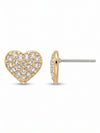 Mini Pave Heart Stud Earrings