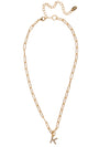 K Initial Paperclip Pendant Necklace