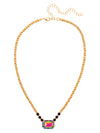 Kathleen Studded Pendant Necklace