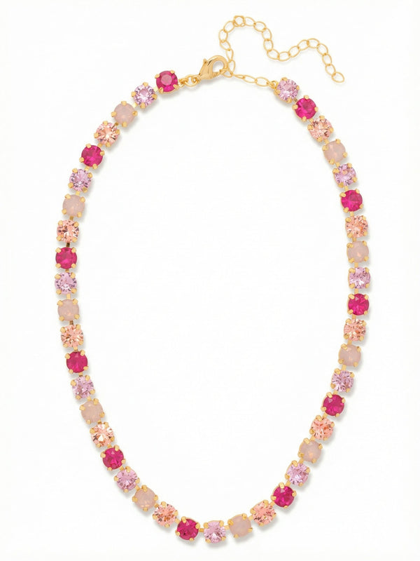 Multi-Shade Pink Crystal Tennis Necklace | Sorrelli
