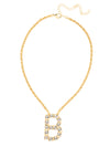 B Initial Rope Pendant Necklace