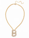 B Initial Rope Pendant Necklace