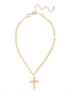 Cross Paperclip Pendant Necklace