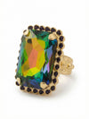 Luxurious Emerald-Cut Cocktail Ring