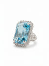 Luxurious Emerald-Cut Cocktail Ring