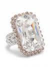 Luxurious Emerald-Cut Cocktail Ring