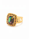 Opulent Octagon Cocktail Ring