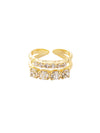Crystal Studded Stacked Ring
