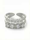 Crystal Studded Stacked Ring