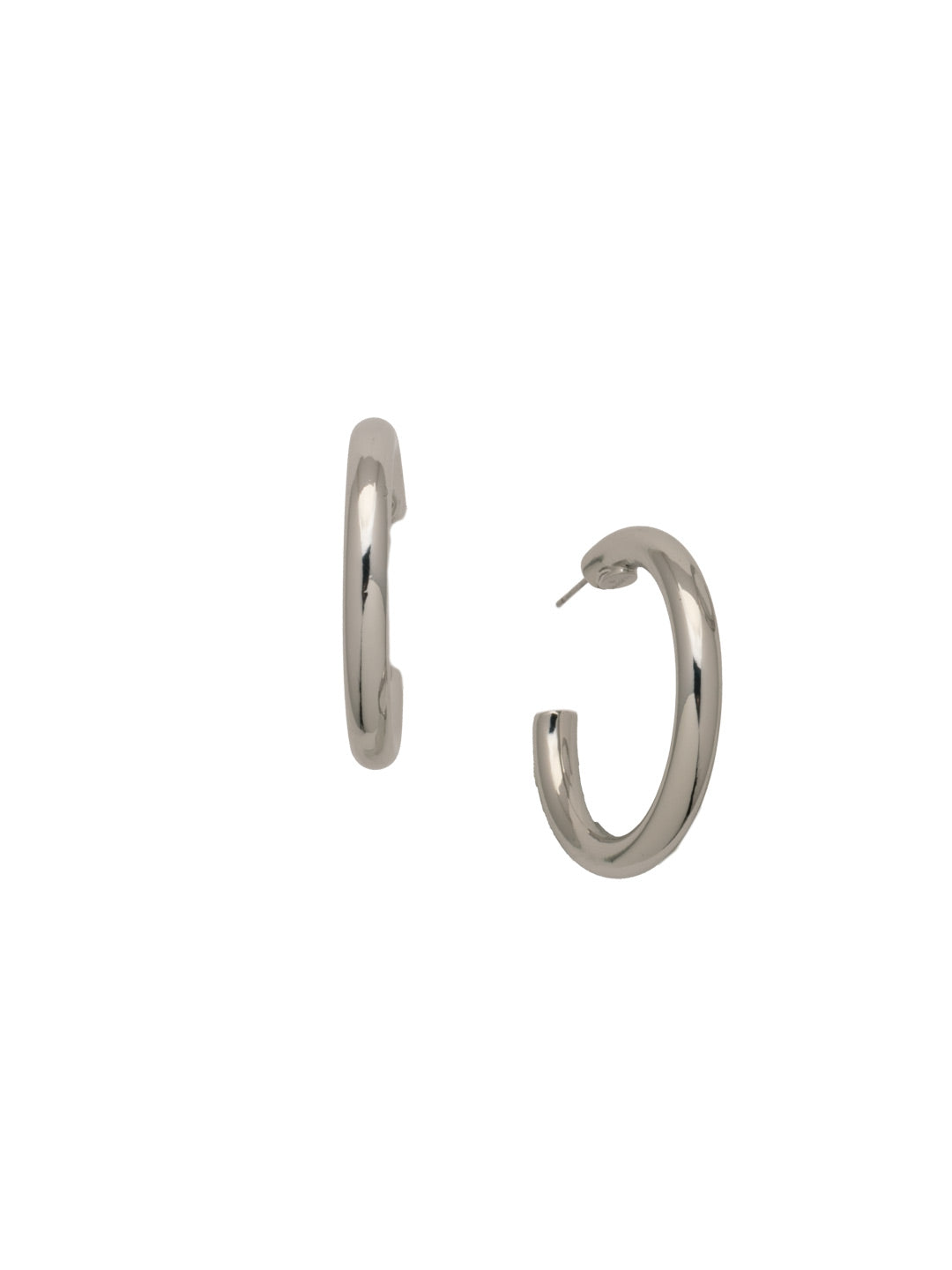 Keeley Hoop Earrings - 4EFF1PDMTL - <p>The Keeley Hoop Earrings are your next wardrobe staple! These everyday hoops are lightweight and comfortable, with an open design and a monster back. From Sorrelli's Bare Metallic collection in our Palladium finish.</p>
