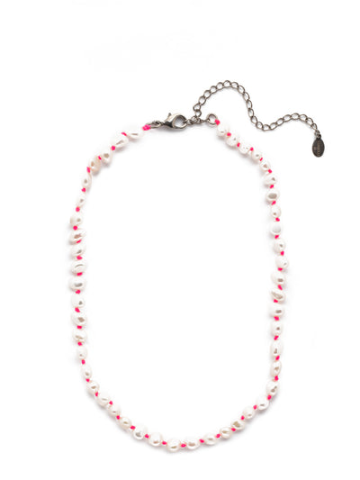 Avery Choker Necklace - 4NEV14ASBM - <p>The Avery Choker Necklace gives the classic freshwater pearl an edgy look; a colorful thread hosts a string of assorted freshwater pearls. From Sorrelli's AGBM collection in our Antique Silver-tone finish.</p>