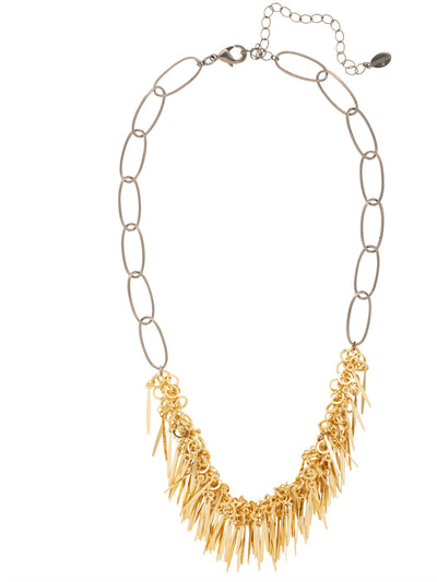 Georgina Statement Necklace - 4NFC7MXMTL - <p>The Georgina Statement Necklace features fringe dangles on an adjustable oval link chain, secured with a lobster claw clasp. From Sorrelli's Bare Metallic collection in our Mixed Metal finish.</p>