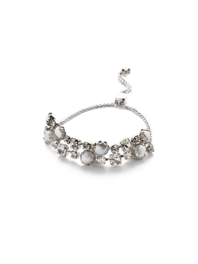 Arbor Slider Bracelet - BES120PDCRY - <p>The Arbor Slider Bracelet is boldly stylish with two stacked layers of assorted crystals and freshwater pearls. From Sorrelli's Crystal collection in our Palladium finish.</p>