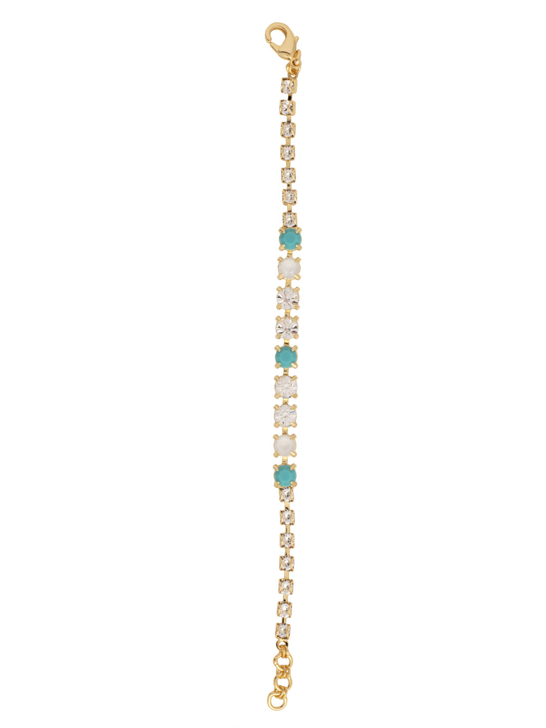 Shaughna Tennis Bracelet - BET38BGSTO - <p>The Shaughna Tennis Bracelet is a versatile piece that is sure to suit sparkle lovers. Its round crystal stones shine in an assortment of shades. It's just the piece to take your outfit up a notch. From Sorrelli's Santorini collection in our Bright Gold-tone finish.</p>
