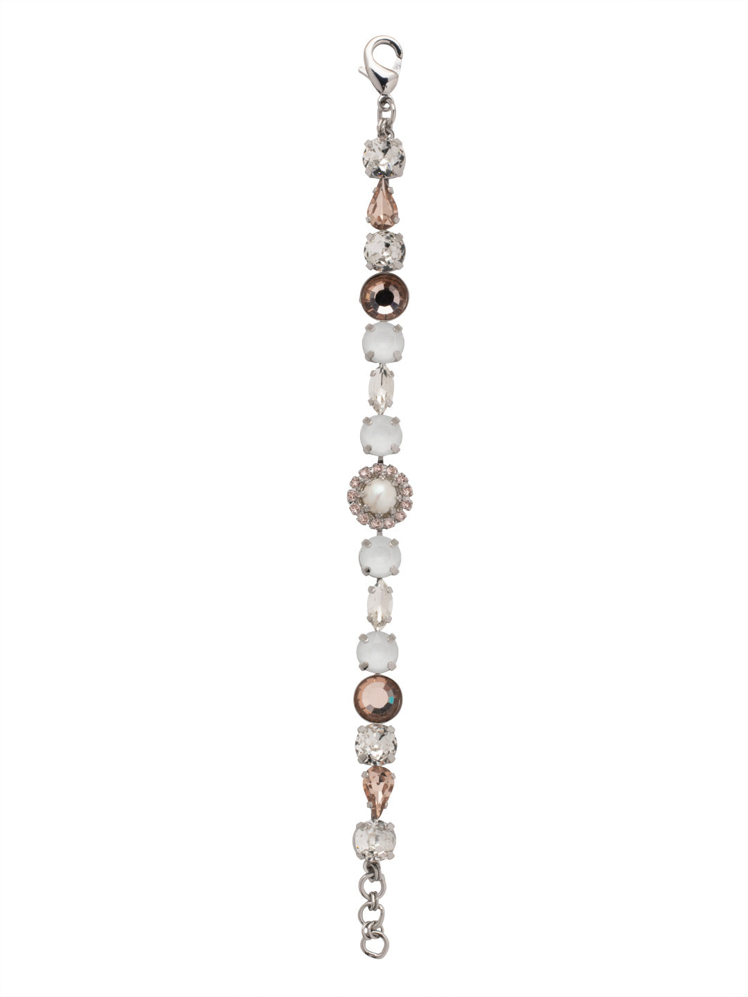 Shoshanna Classic Tennis Bracelet - BFC32PDSNB - <p>The Shoshanna Classic Tennis Bracelet features a variety of crystals and a halo freshwater pearl on an adjustable chain, secured with a lobster claw clasp. From Sorrelli's Snow Bunny collection in our Palladium finish.</p>