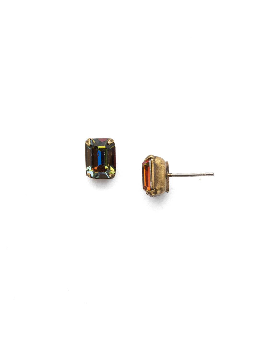 Mini Emerald Cut Stud Earrings - EBY42AGVO - <p>Simply sophisticated. The mini emerald cut stud earrings can be worn alone or paired with anything for an extra accent to any wardrobe. From Sorrelli's Volcano collection in our Antique Gold-tone finish.</p>