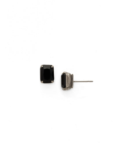 Mini Emerald Cut Stud Earrings - EBY42ASBON - <p>Simply sophisticated. The mini emerald cut stud earrings can be worn alone or paired with anything for an extra accent to any wardrobe. From Sorrelli's Black Onyx collection in our Antique Silver-tone finish.</p>