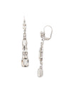Linear Crystal Dangle Earrings