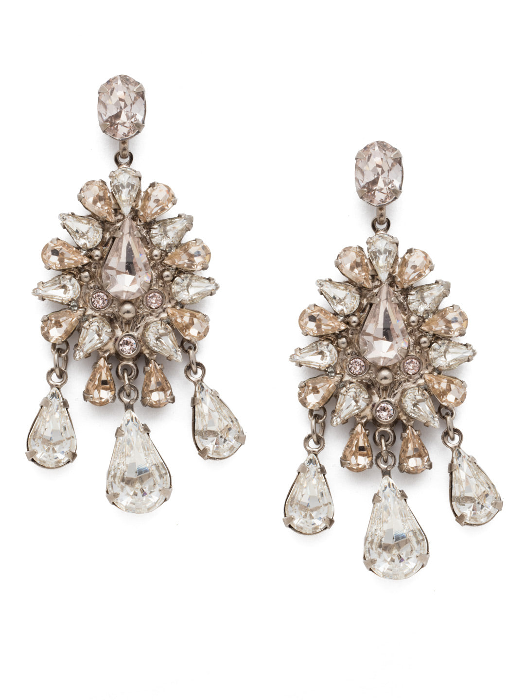 Dripping In Crystals Chandelier Earring Post Earrings - ECK20ASPLS