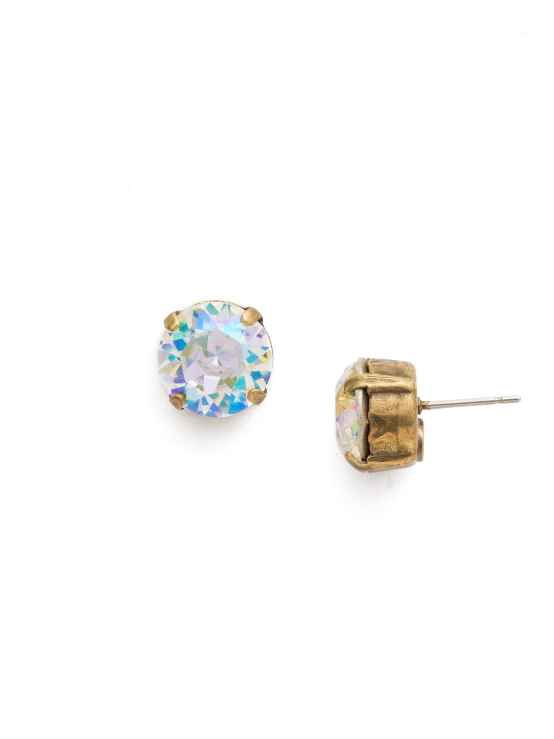 London Stud Earrings - ECM14AGCAB - <p>Everyone needs a great pair of studs. Add some classic sparkle to any occasion with these stud earrings. Need help picking a stud? <a href="https://www.sorrelli.com/blogs/sisterhood/round-stud-earrings-101-a-rundown-of-sizes-styles-and-sparkle">Check out our size guide!</a> From Sorrelli's Crystal Aurora Borealis collection in our Antique Gold-tone finish.</p>