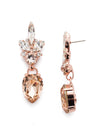 Crystal Cluster and Pear Drop Dangle Earrings