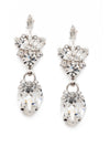 Crystal Cluster and Pear Drop Dangle Earrings