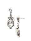 Central Teardrop Dangle Earrings