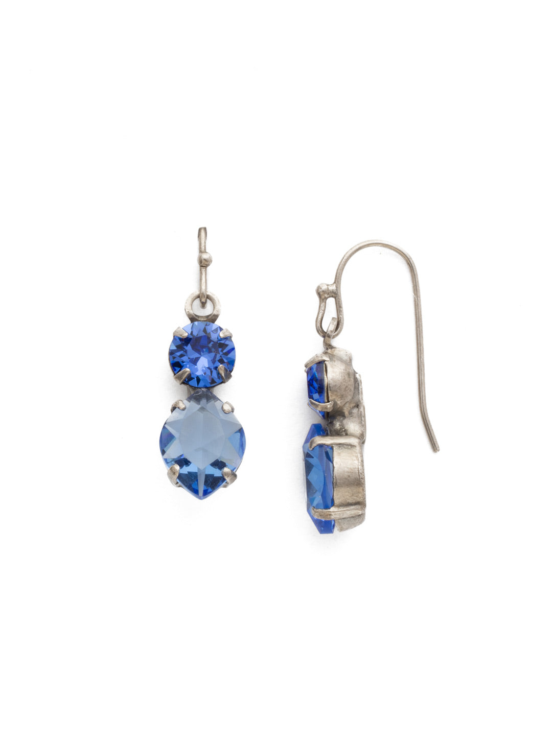 Majestic Marquise Dangle Earrings - EDH74ASSAP - <p>A brilliant marquise crystal sits below a classic round, creating an elegant &amp; timeless silhouette. From Sorrelli's Sapphire collection in our Antique Silver-tone finish.</p>