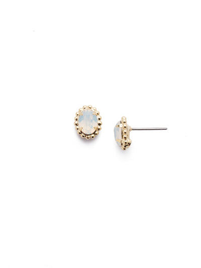 Maisie Stud Earrings - EEH11BGWO - The perfect oval stud earring for day-to-night wear. From Sorrelli's White Opal collection in our Bright Gold-tone finish.