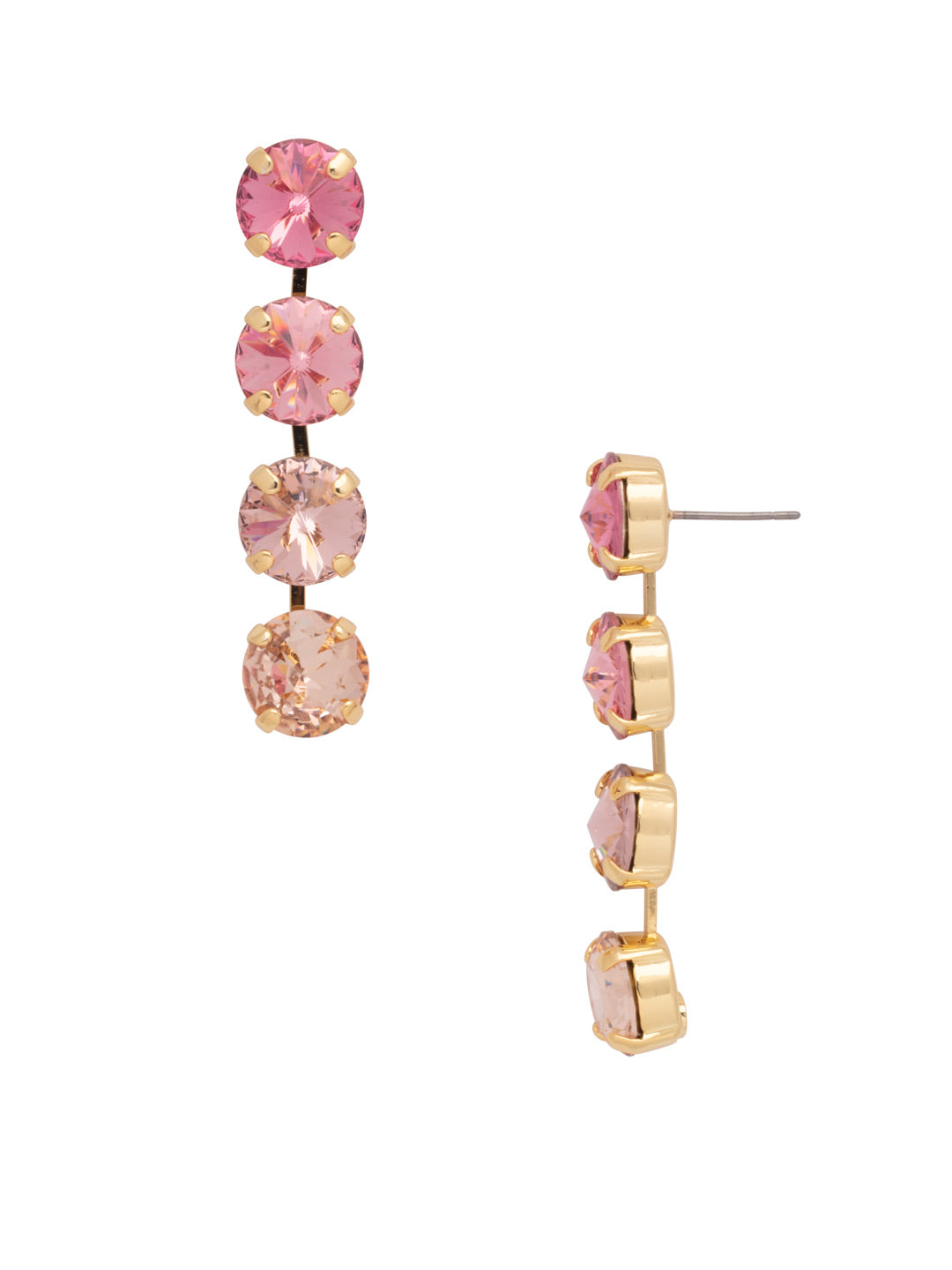 Mara Statement Earrings - EFD75BGBFL - <p>The Mara Statement Earrings feature four rivoli cut crystals in a row. From Sorrelli's Big Flirt collection in our Bright Gold-tone finish.</p>