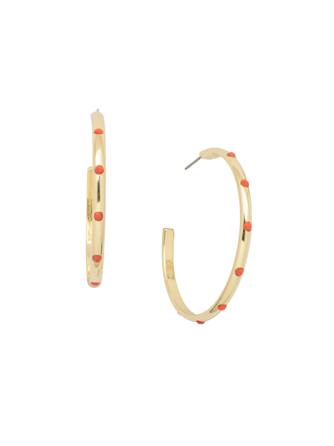 Product Image: Mini Crystal Embellished Hoop Earrings