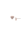 Mini Pave Heart Stud Earrings
