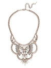 Scalloped Multi-Cut Crystal Statement Necklace