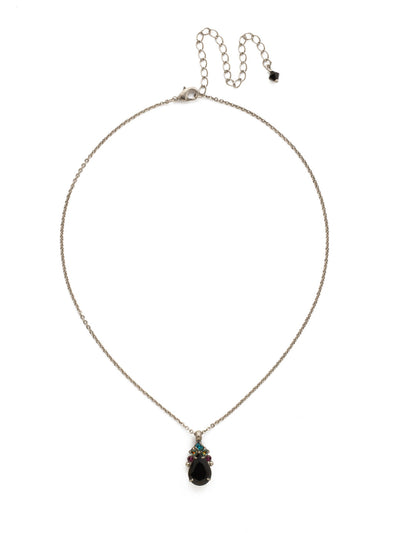 Timeless Tiara Necklace - NDQ44ASNO - A delicate teardrop pendant sprinkled with dainty details on top.