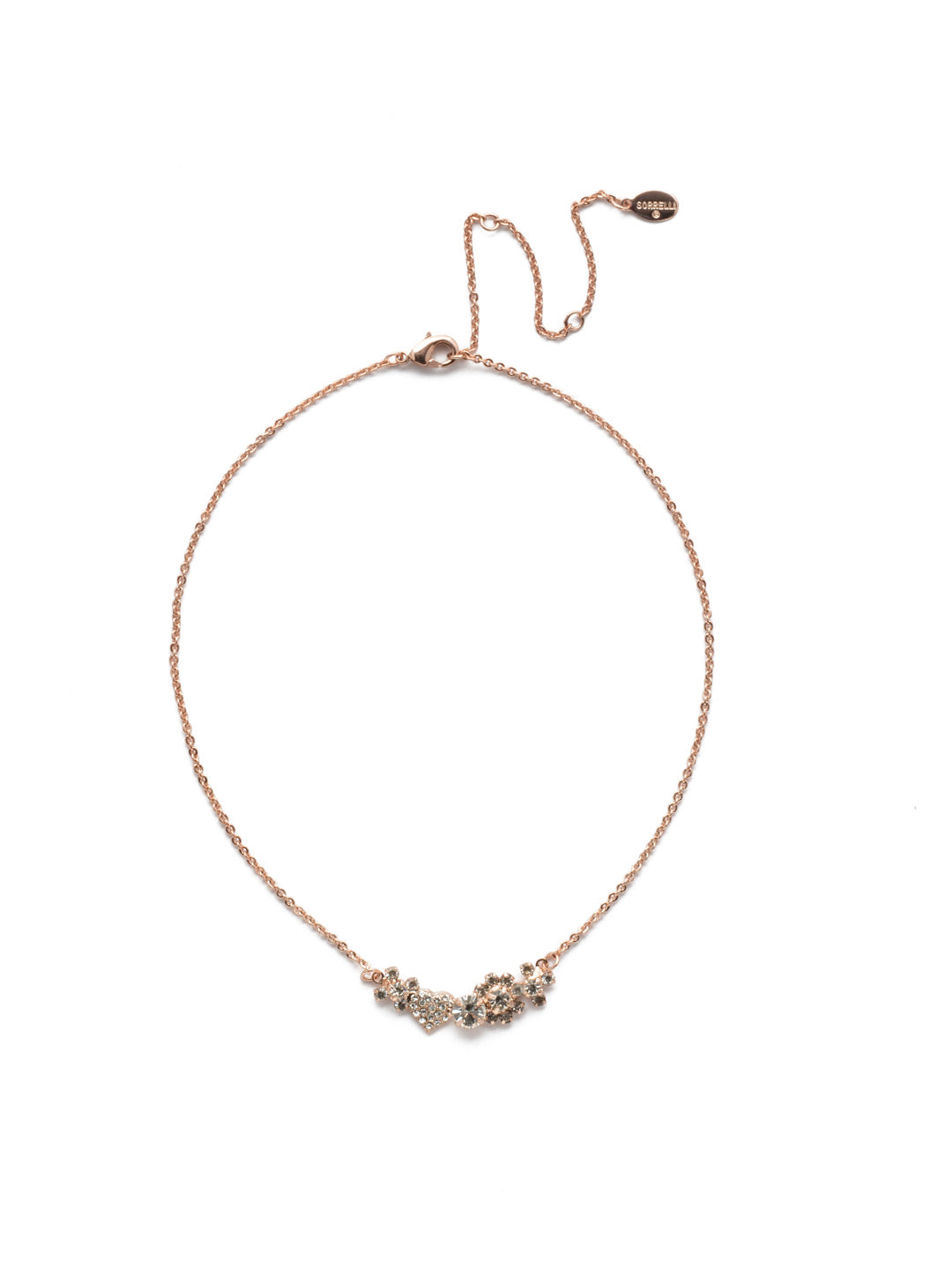 Karita Tennis Necklace - NEM8RGCRY - <p>Hearts, flowers, sparkling jewels - you have it all covered when you put on this beauty. From Sorrelli's Crystal collection in our Rose Gold-tone finish.</p>